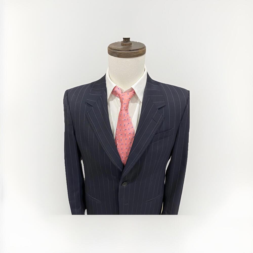 EMPORIO ARMANI NAPOLI LINE MENS BLAZER IT50/US40R ITALY NAVY W PINSTRIPES
